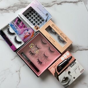 Assorted False Eyelashes Set with lash glue
